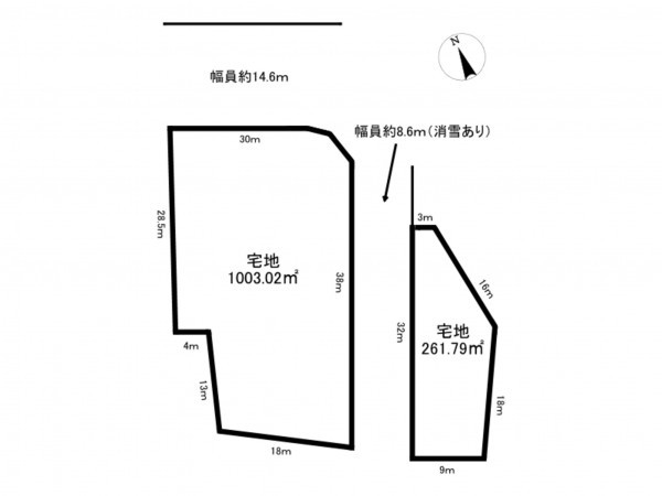 砺波市林、土地の間取り画像です