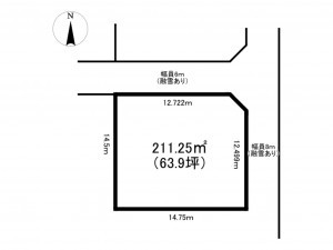南砺市二日町、土地の間取り画像です