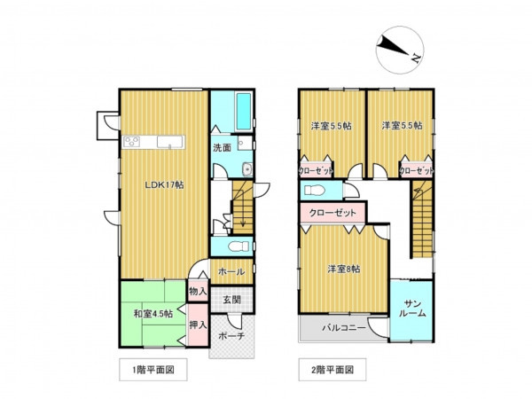 小矢部市埴生、新築一戸建ての間取り画像です