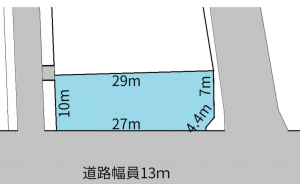 南砺市梅ケ島、土地の間取り画像です
