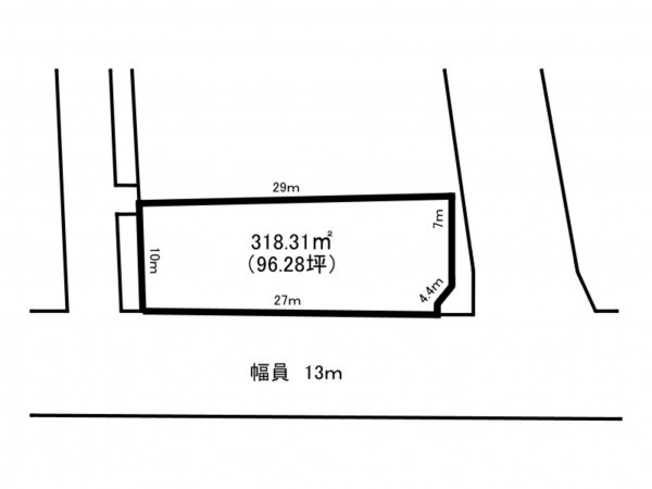 南砺市梅ケ島、土地の間取り画像です