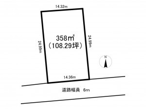 小矢部市綾子、土地の間取り画像です
