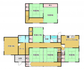 砺波市林、中古一戸建ての間取り画像です