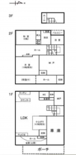 砺波市千代、中古一戸建ての間取り画像です