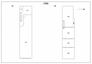 南砺市城端、中古一戸建ての間取り画像です