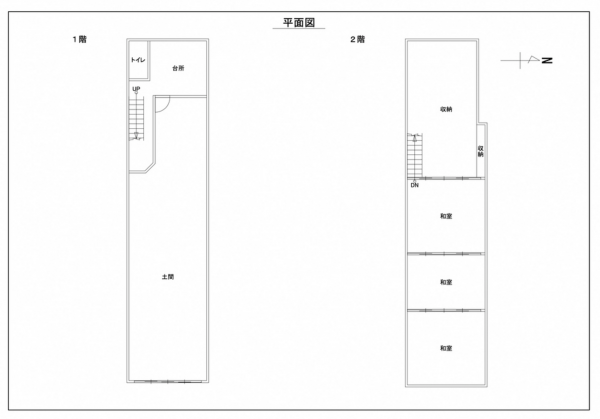 南砺市城端、中古一戸建ての間取り画像です