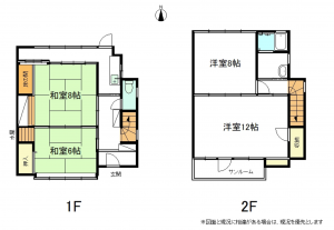 南砺市本町、中古一戸建ての間取り画像です