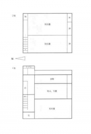 南砺市是安、中古一戸建ての間取り画像です