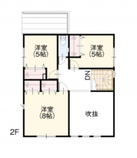 砺波市宮村、新築一戸建ての間取り画像です