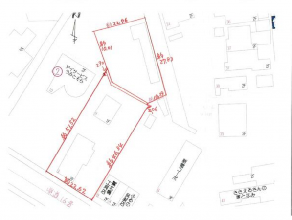 砺波市新富町、土地の間取り画像です