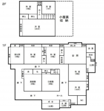 砺波市石丸、中古一戸建ての間取り画像です