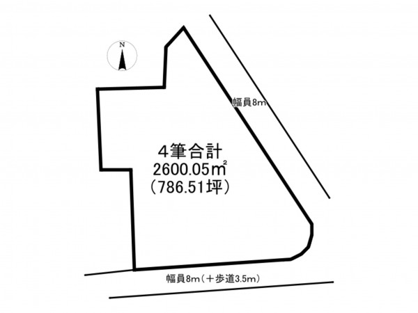 小矢部市五郎丸、土地の間取り画像です
