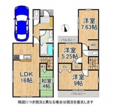 神戸市垂水区星陵台、新築一戸建ての間取り画像です