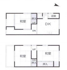 神戸市垂水区仲田、中古一戸建ての間取り画像です