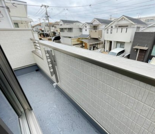 神戸市垂水区千鳥が丘、新築一戸建てのバルコニー画像です