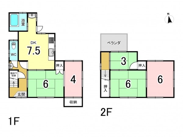 神戸市垂水区東垂水、中古一戸建ての間取り画像です