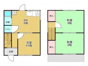 神戸市垂水区西舞子、中古一戸建ての間取り画像です