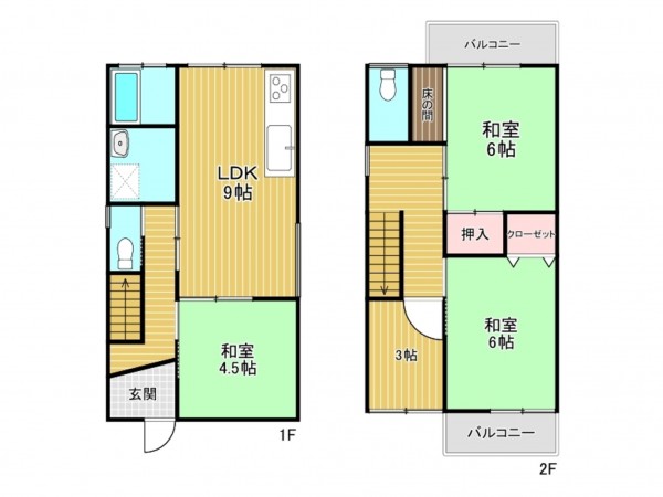 神戸市垂水区星陵台、中古一戸建ての間取り画像です