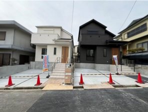 神戸市垂水区南多聞台、新築一戸建ての駐車場画像です