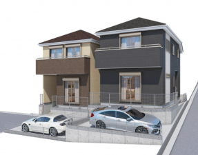 神戸市垂水区霞ケ丘、新築一戸建ての完成予想図（外観）画像です