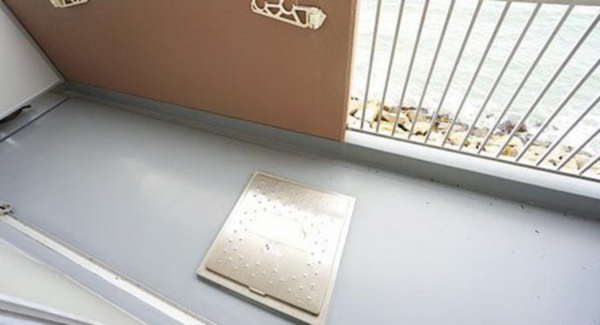神戸市垂水区狩口台、マンションのバルコニー画像です