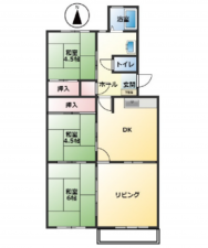 神戸市垂水区高丸、マンションの間取り画像です