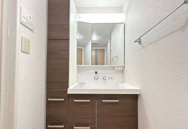 神戸市垂水区北舞子、マンションの洗面画像です