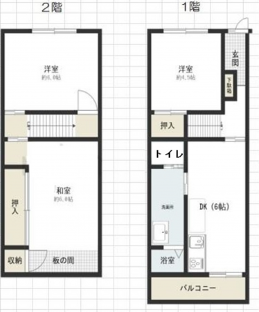 神戸市垂水区大町、マンションの間取り画像です