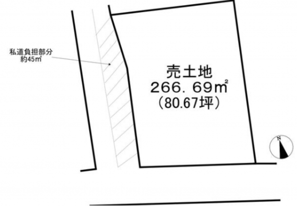 神戸市垂水区舞子坂、土地の間取り画像です