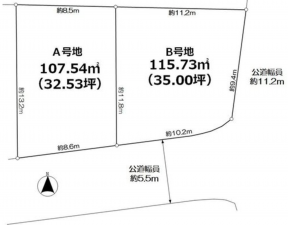 神戸市垂水区南多聞台、土地の間取り画像です