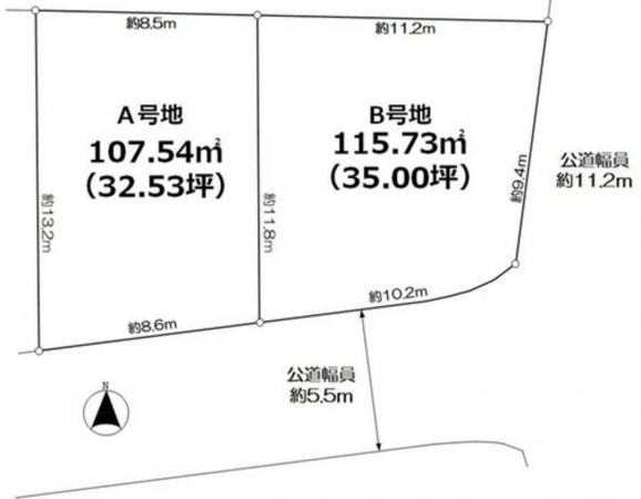 神戸市垂水区南多聞台、土地の間取り画像です