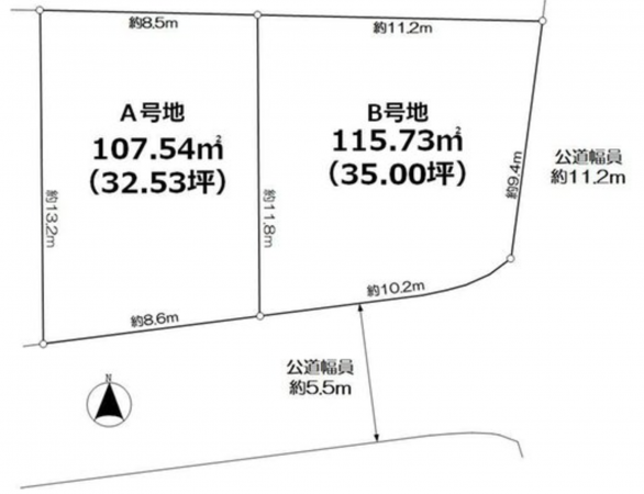 神戸市垂水区南多聞台、土地の間取り画像です