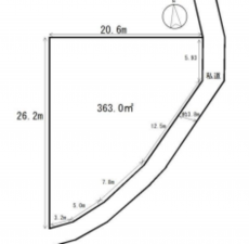 神戸市垂水区舞子坂、土地の間取り画像です