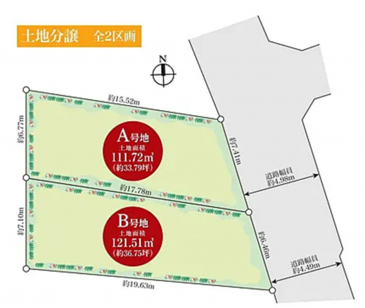 神戸市垂水区霞ケ丘、土地の間取り画像です