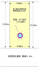 神戸市垂水区星が丘、土地の間取り画像です