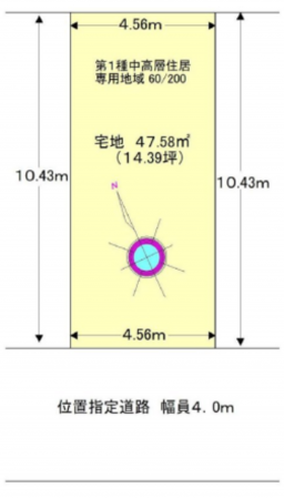 神戸市垂水区星が丘、土地の間取り画像です