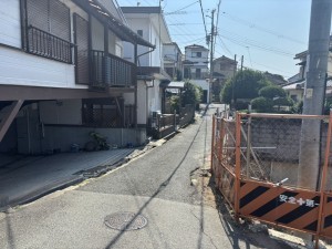 神戸市垂水区舞子坂、土地の前面道路を含む現地写真画像です