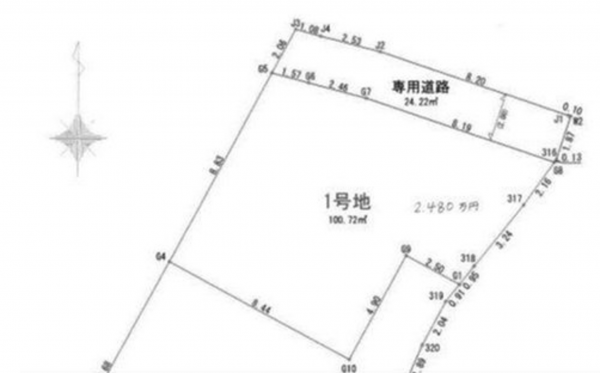 神戸市垂水区舞子台、土地の間取り画像です