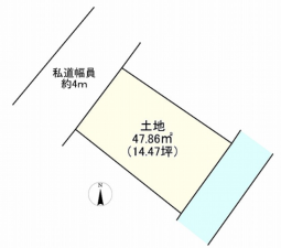 神戸市垂水区五色山、土地の間取り画像です