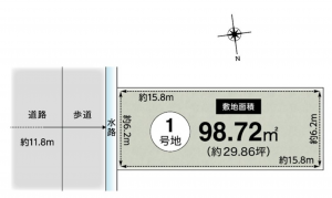 神戸市垂水区狩口台、土地の間取り画像です