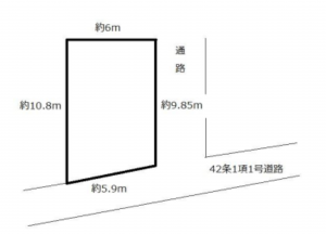 神戸市垂水区乙木、土地の間取り画像です