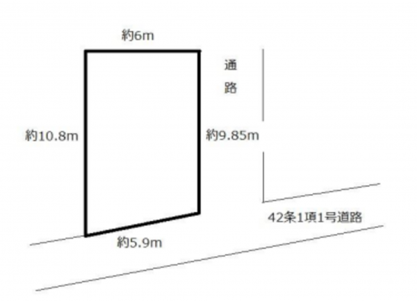 神戸市垂水区乙木、土地の間取り画像です