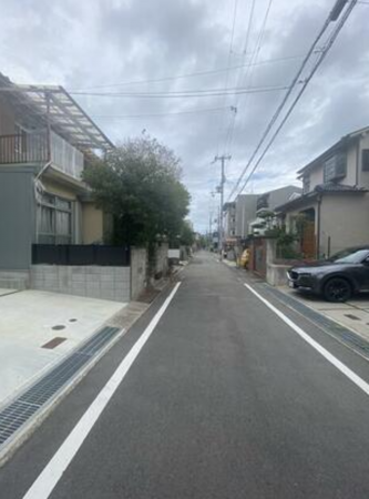 神戸市垂水区馬場通、土地の前面道路を含む現地写真画像です