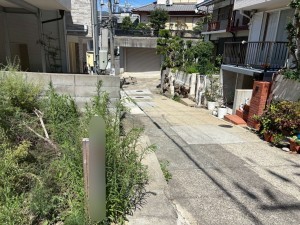 神戸市垂水区旭が丘、土地の前面道路を含む現地写真画像です