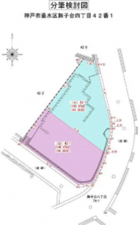 神戸市垂水区舞子台、土地の間取り画像です