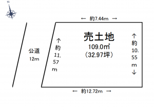 神戸市垂水区星が丘、土地の間取り画像です