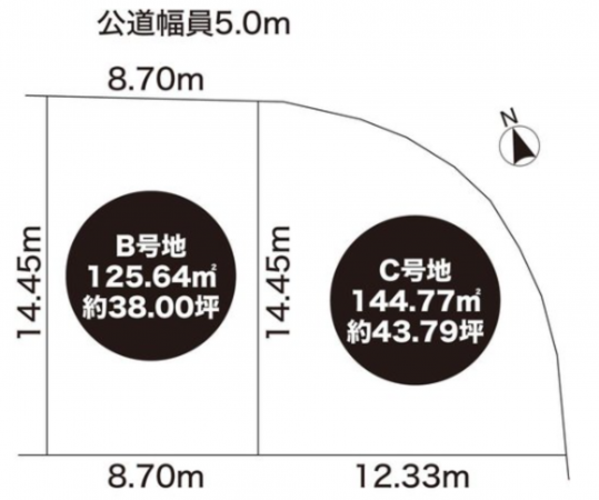 神戸市垂水区星が丘、土地の間取り画像です