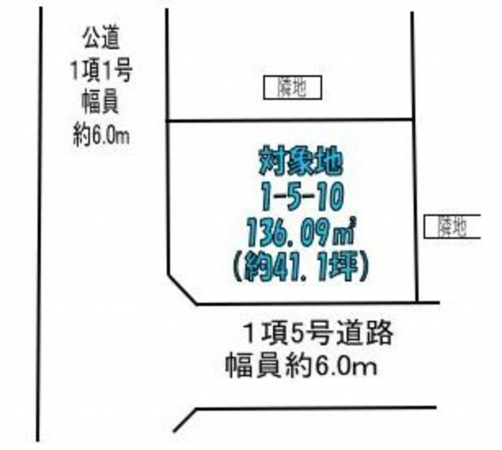 神戸市垂水区星陵台、土地の間取り画像です