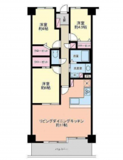 神戸市垂水区星が丘、マンションの間取り画像です