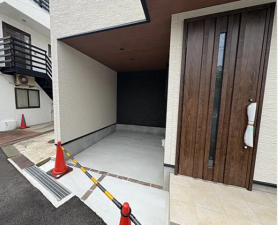 神戸市垂水区山手、新築一戸建ての駐車場画像です
